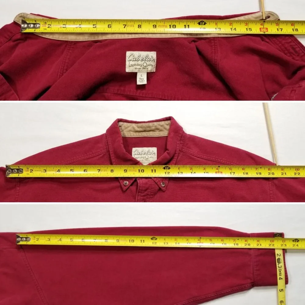 *SOLD* 10 CABELA'S Legendary Quality Button Up Shirt 5738E1M - Picture 5 of 8